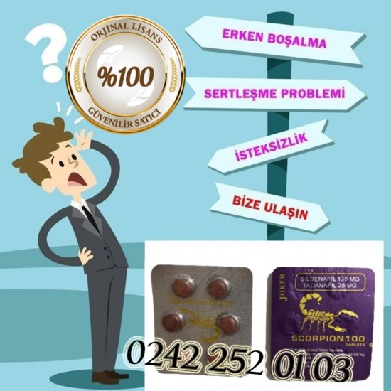 Scorpion 100 Tablet Sertleştirici Hap