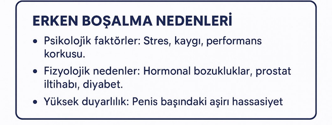 Erken Boşalma Nedir? Nedenleri ve Çözüm Yöntemleri
